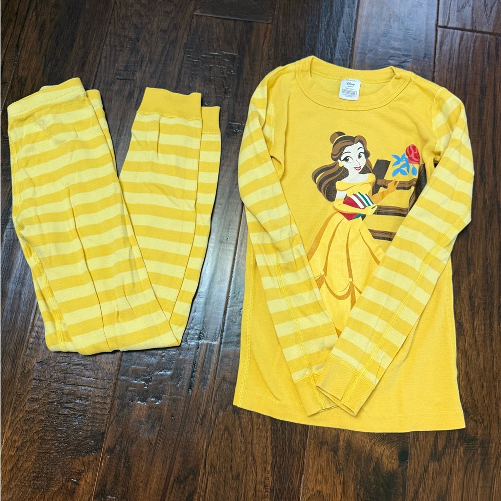 Disney Yellow Belle Pajama Set for Kids